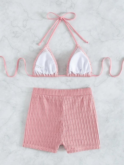 Vibrant & Chic: Ribbed Green Two-Piece Set" - summababe