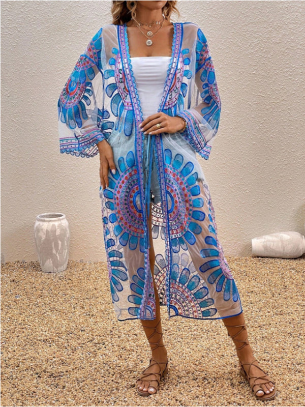 Boho Glam: Jaw-Dropping Embroidered Kaftan" cover up - summababe