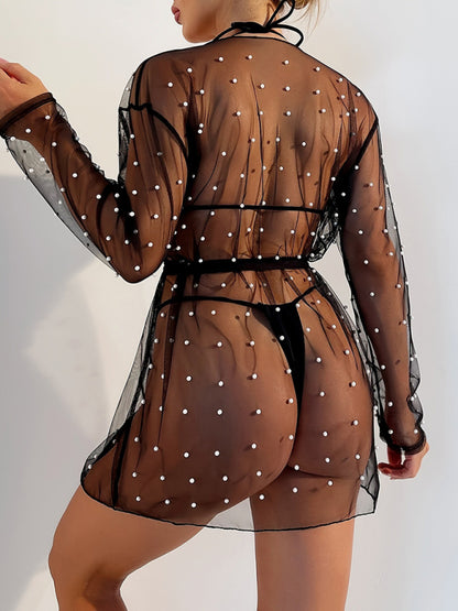Vacation sun protection jacket bikini top swimsuit beach cover-up - summababe